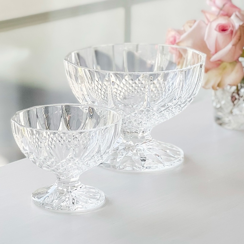 Two Vintage Crystal Serving Bowls - Picture 2 of 4